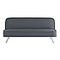 Lifestyle Solutions Turlock Convertible Futon, 66.1"W x 33.1"D x 29"H, Charcoal 1 thumbnail image