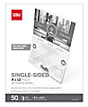 Office Depot® Brand Single-Sided Self-Sealing Laminating Sheets, 9" x 12", 3 Mil, Clear, Pack Of 50 Sheets