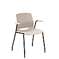 KFI Studios Imme Stack Chair With Arms, Moonbeam/Black