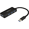 StarTech.com 4 Port USB 3.0 Hub SuperSpeed 5Gbps w/ Fast Charge - Portable USB 3.1 Gen 1 Type-A Laptop/Desktop Hub - USB Bus/Self Powered - Portable 4 Port USB 3.0 hub (5Gbps SuperSpeed) with USB Type-A ports; USB Bus/self-powered