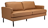 Zuo Modern Decade Polyester Sofa, 33-1/8"H x 72"W x 35-7/16"D, Brown