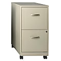 Realspace® 18"D Vertical 2-Drawer Mobile File Cabinet, Stone