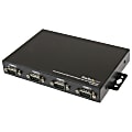 StarTech.com 4 Port Wall Mountable USB to Serial Adapter Hub with COM Retention 1 thumbnail image