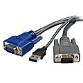 StarTech.com 2-in-1 - USB/ VGA cable - 4 pin USB Type A, HD-15 (M) - HD-15 (M) - 6 ft - Connect VGA video and USB using a single thin KVM cable