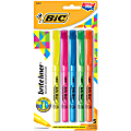 BIC Brite Liner Highlighters Pocket Style, Chisel Point, Assorted, 5-Pack 1 thumbnail image