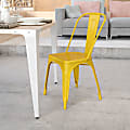 Flash Furniture Commercial Stackable Chair, Yellow