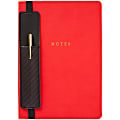 Markings by C.R. Gibson® Leatherette Journal With Pen, 5-1/2" x 8-1/2", College Ruled, 192 Pages, Red 1 thumbnail image