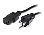 StarTech.com 3ft (1m) Computer Power Cord, NEMA 5-15P to C13, 10A 125V, 18AWG, Black Replacement AC PC Power Cord, TV/Monitor Power Cable 1 thumbnail image