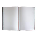 Boorum & Pease® Account Record Book, 8 5/8" x 14 1/8", Record Ruled, 300 Pages, Black/Red