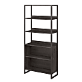 kathy ireland® Office by Bush Business Furniture Atria 5 Shelf Bookcase, Charcoal Gray, Premium Installation 1 thumbnail image