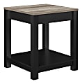 Ameriwood™ Home Carver End Table, Square, Weathered Oak/Black