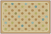 Carpets for Kids® KID$Value Rugs™ Sunshine Flowers Decorative Rug, 3' x 4'6", Tan
