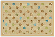 Carpets For Kids® KID$Value Rugs™ Sunshine Flowers Decorative Rug, 4' x 6', Tan