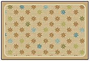 Carpets For Kids® KID$Value Rugs™ Sunshine Flowers Decorative Rug, 4' x 6', Tan 1 thumbnail image
