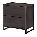 kathy ireland® Office by Bush Business Furniture Atria 30"W Lateral 2-Drawer File Cabinet, Charcoal Gray, Standard Delivery
