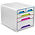 CEP Gloss Desktop Drawer Storage Unit - 5 Drawer(s) - 10.6" Height x 11.4" Width14.3" Length - Desktop - Multi - 1Each