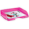 CEP Side Load Letter Tray - 2.6" Height x 13.4" Width10.4" Length - Desktop - Pink - Polystyrene - 1 Each 1 thumbnail image