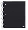 Office Depot® Brand Stellar Poly Notebook, 8-1/2" x 10-1/2", 3 Subject, Wide Ruled, 150 Sheets, Black