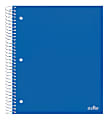 Office Depot® Brand Stellar Poly Notebook, 8-1/2" x 10-1/2", 3 Subject, Wide Ruled, 150 Sheets, Blue