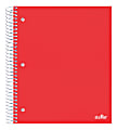 Office Depot® Brand Stellar Poly Notebook, 8-1/2" x 10-1/2", 3 Subject, Wide Ruled, 150 Sheets, Red 1 thumbnail image