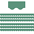 Teacher Created Resources Scalloped Border Trim, Eucalyptus Green, 35' Per Pack, Set Of 6 Packs 1 thumbnail image