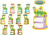 Carson Dellosa Frog Birthday Non-Magnetic Unframed Bulletin Board Set 1 thumbnail image