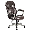 Comfort Products Granton Leather Executive-Style Chair With Adjustable Lumbar Support, Champagne/Brown 1 thumbnail image