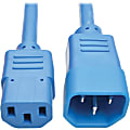 Eaton Tripp Lite Series Heavy-Duty PDU Power Cord, C13 to C14 - 15A, 250V, 14 AWG, 2 ft. (0.61 m), Blue - P005002ABL 1 thumbnail image
