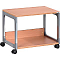 DURABLE System 48 Multifunction Trolley - 2 Shelf - 4 Casters - Metal, Steel, Melamine, Hardboard, Fiberglass, Plastic - x 3.6" Width x 17" Depth x 18.8" Height - Silver, Beech - 1 Each