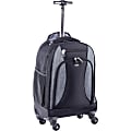 bugatti Carrying Case (Rolling Backpack) for 15.6" Notebook - Black/Gray - Polyster - Shoulder Strap, Telescoping Handle - 21" Height x 7.5" Width x 13" Depth