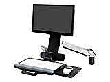 Ergotron StyleView Multi Component Mount for Notebook, Mouse, Keyboard, Monitor, Scanner - Polished Aluminum - 45266026 1 thumbnail image
