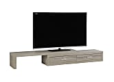 Monarch Specialties MDF Expandable TV Stand For 60" - 95" Flat-Panel TVs, Dark Taupe 1 thumbnail image