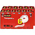 Scotch® Transparent Tape, 0.75" x 108', Clear, Pack Of 12 Rolls 1 thumbnail image