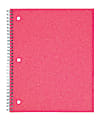 Office Depot® Brand Fashion Notebook, 8" x 10 1/2", 1 Subject, Wide-Ruled, 160 Pages (80 Sheets), Glitter Pink