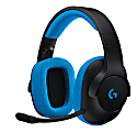 Logitech® G233 Prodigy Over-The-Ear Gaming Headset, Black/Cyan, 981-000701