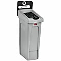 Rubbermaid Commercial Slim Jim Recycling Station 1-Stream Landfill, 23 Gal - 23 gal Capacity -  - 2185053 1 thumbnail image