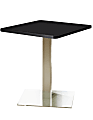 Mayline® Bistro Table, Dining Height, Square, Anthracite/Silver