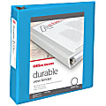 Office Depot® Brand 3-Ring Durable View Binder, 2" Round Rings, Blue 1 thumbnail image