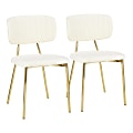 LumiSource Bouton Chairs, Gold/Cream, Set Of 2 Chairs 1 thumbnail image
