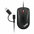 Lenovo ThinkPad USB-C Wired Compact Mouse - Optical - Cable - Raven Black - USB Type C - 2400 dpi - Scroll Wheel - 4 Button(s) 1 thumbnail image