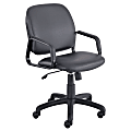 Safco® Cava® High-Back Vinyl Chair, Black