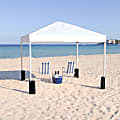 Flash Furniture Pop-Up Event Canopy Tent With Sandbags And Wheeled Case, 106"H x 116"W x 116"D, White