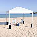 Flash Furniture Pop-Up Event Canopy Tent With Sandbags And Wheeled Case, 106"H x 116"W x 116"D, White 1 thumbnail image
