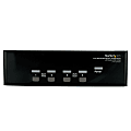 StarTech.com 4 Port DVI VGA Dual Monitor KVM Switch with Audio & USB Hub