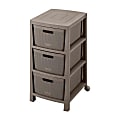 Inval 26-1/4”H x 13-1/8”W x 15-9/16”D Rolling Cart, Mocha 1 thumbnail image