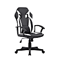 Linon Chatham Gaming/Office Chair, Black/White