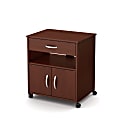 South Shore Axess Microwave Cart With Wheels, 29-1/4"H x 26-3/4"W x 19"D, Royal Cherry