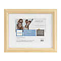 Uniek Zahra Photo/Document Picture Frame, 13 5/16” x 16 5/16" With Mat, Light Natural