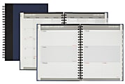 Office Depot® Brand Stripe Weekly/Monthly Planner, Wide, 8 1/2" x 11", Black/Blue, January to December 2019
