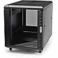 StarTech.com 12U 36in Knock-Down Server Rack Cabinet with Casters - Easy to transport and quick assemble 12U secure server rack cabinet - RK1236BKF 1 thumbnail image